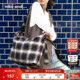 ...挎包女2025新款 niko and 格纹做旧可调节大容量斜挎包592105