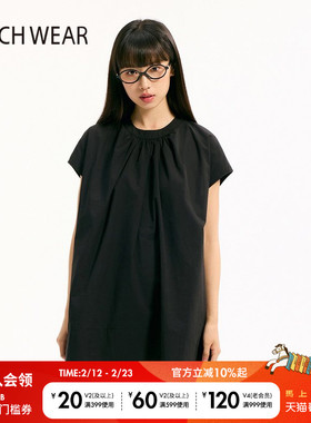 BUCH WEAR衬衫女2025夏季新款含棉休闲纯色无袖圆领上衣499338