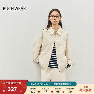 WEAR短外套女2025春秋流行气质纯色夹克249711 BUCH 博主同款