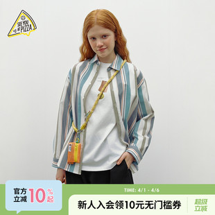 新款 SEE 条纹刺绣梭织外套325412 女2026春季 PIZZA衬衫 YOU