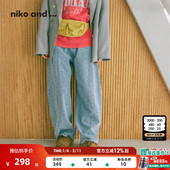 宽松通勤碎花棉质裤 niko 子601214 女2026春季 新款 and ...休闲裤