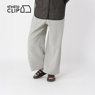 休闲简约纯色直筒裤 studio 女2025秋冬新款 休闲裤 580098 CLIP