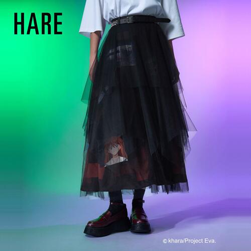HARE2026早秋新款EVA联名系列网纱高腰显瘦女士半身裙1023242