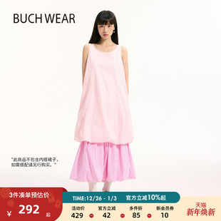 纯色背心无袖 新款 花苞裙572612 WEAR连衣裙女2025年夏季 BUCH