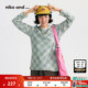 and 打底衫 ...T恤女 2026春季 niko 扎染格纹长袖 十五 新款 654814