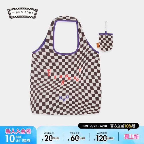 FISHS EDDY 提包女2025新款日系简约潮流大容量折叠购物袋582162