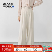 WORK 时尚 休闲裤 GLOBAL 女2026春季 新款 商务日系直筒裤 133599