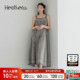 时尚 Heatherich连衣裙女2025年夏季 新款 肩带复古收腰牛仔裙325865