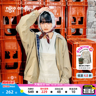niko and ...外套女2026秋季新款中性复古正反两穿夹克服621947