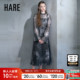 HARE连衣裙女2026春季 新款 印花透视垂感轻盈两件套长裙647206