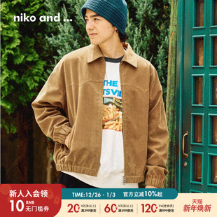 街头宽松翻领长袖 niko 新款 ...外套男2025冬季 夹克服577116 and