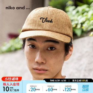 niko and ... 棒球帽2025新款休闲简约日系字母帽子231715
