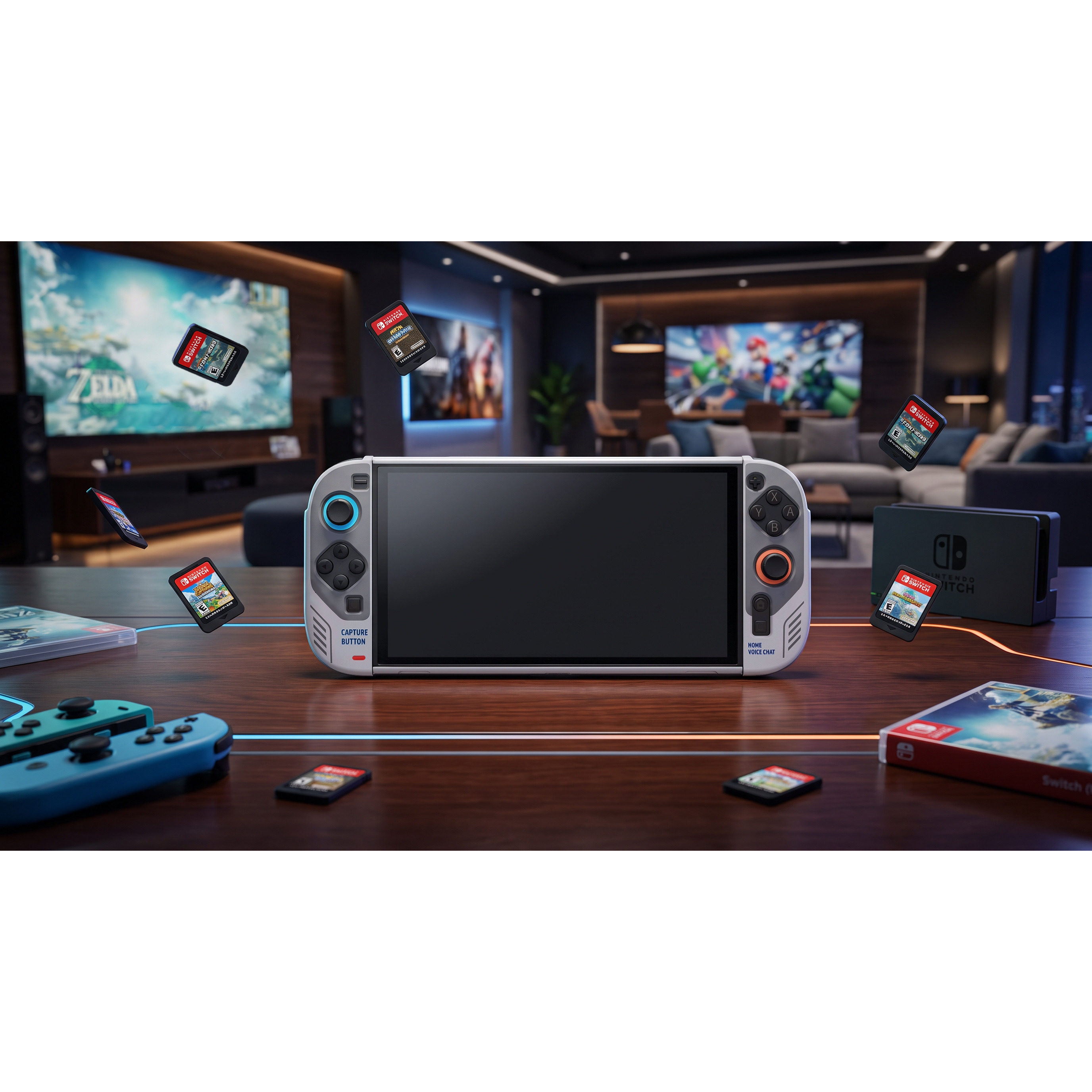 Switch2分体式全套保护壳主机JoyCon手柄全包硬壳复古RETRO GAMES轻薄可直插原装底座全包防护外壳配件