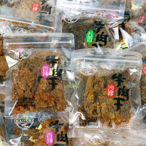 豪吃手撕牛肉干香辣沙嗲味