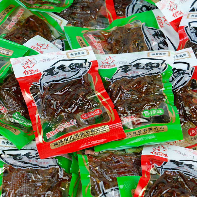 伍滋味毛毛鱼500g香辣味鱼仔绝辣小鱼干湘食成金湖南特产小吃零食