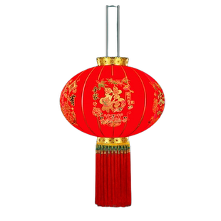 2025新款灯笼免插电智能感光灯过年红植绒一对春节新年阳台大门口