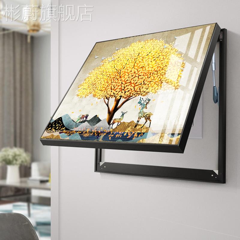 网红电表客箱装饰画正方形斗方遮挡电配箱画杏壁画免打孔厅餐挂厅图片