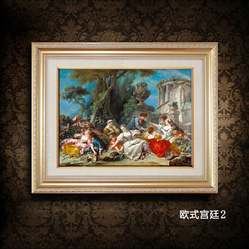 主卧欧式装饰画挂画壁画温馨床头背景墙画卧室睡美人房间油画定做