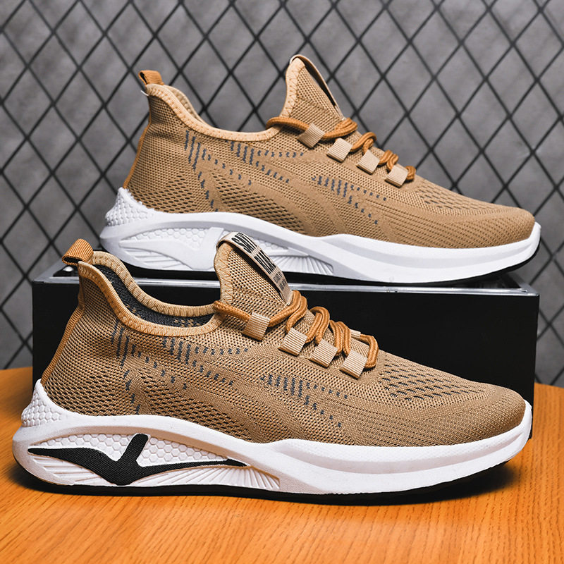 跨境男士运动鞋飞织男鞋舒适休闲鞋秋冬季新款网面鞋子时尚,流行男鞋,单鞋,淘宝优惠券,粉丝福利购,淘宝优惠卷