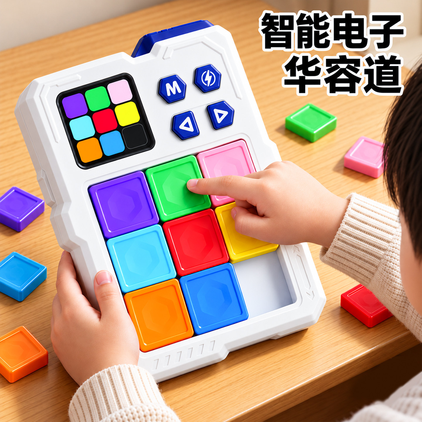 智能电子磁力版华容道小学生3到6岁滑动拼图儿童益智思维训练玩具