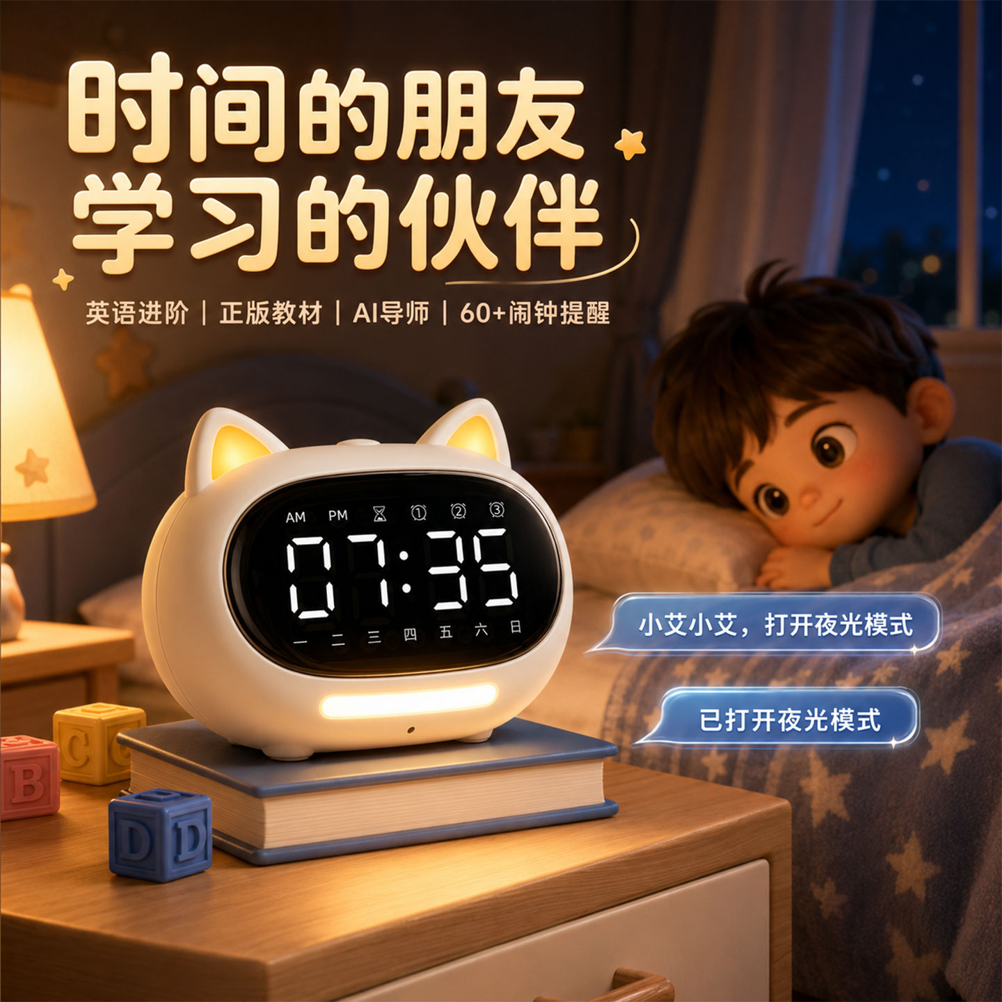 【学生专用】智能语音闹钟起床铃图片