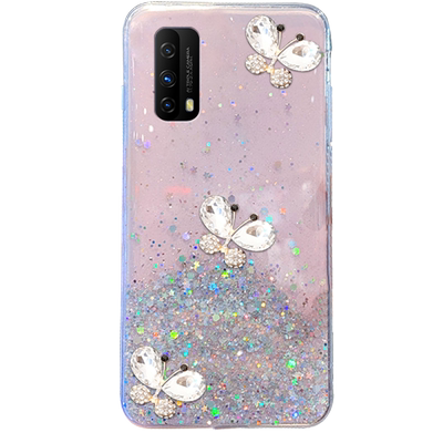 vivo手机壳闪粉水钻蝴碟女潮zx1