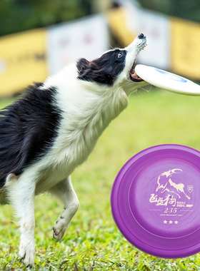 飞盘狗专用飞盘三星耐咬235mm软飞碟专业比赛级边牧宠物训犬玩具