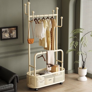 衣帽架落地卧室阳台挂衣架家用可移动简易衣架室内收纳晾晒衣服架