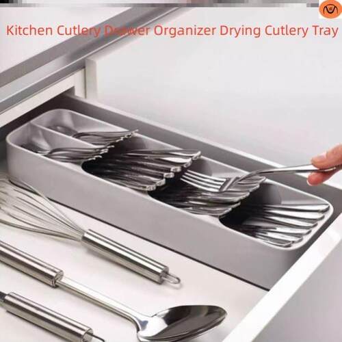 Kitchen Cutlery Drawer Organizer Drying Cutlery Tray Spoon