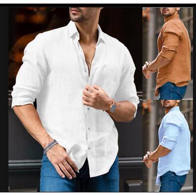 shirt for men cotton white shirt aloha shirts long sleeve
