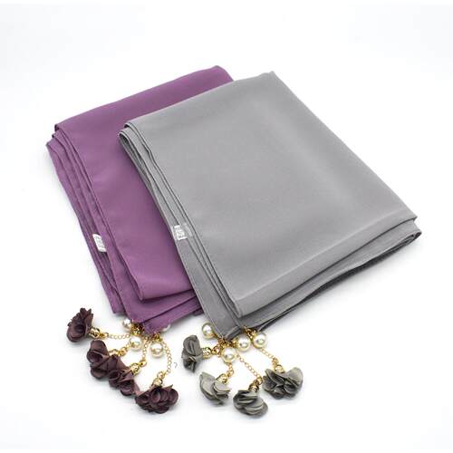 Pearl Chiffon Bubble Headband Exquisite Pearl 包头巾精致珍珠