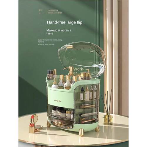 Transparent Desk Makeup Organizer Box 透明桌面化妆收纳盒