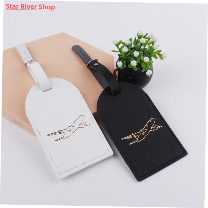 Travel Accessories Creative Aircraft PU Leather Luggage Tag