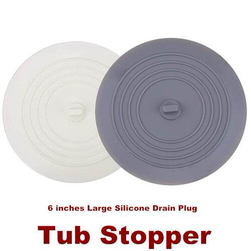 Tub Stopper Silicone Drain Plug Hair Flat Suction Cover