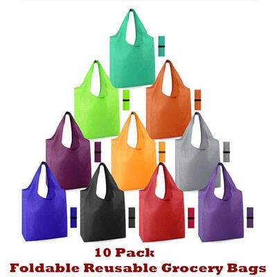 Shopping Bags Foldable Reusable Grocery Polyester Tote bag