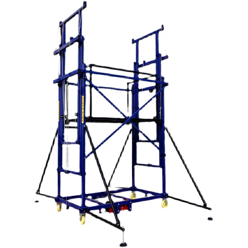 促电动脚手架升降机遥控升降折叠式家用装修工地小型自动升降平品