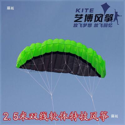 体动力伞滑翔彩虹双线伞 软体特技风筝送全套工具好飞垒德株其他