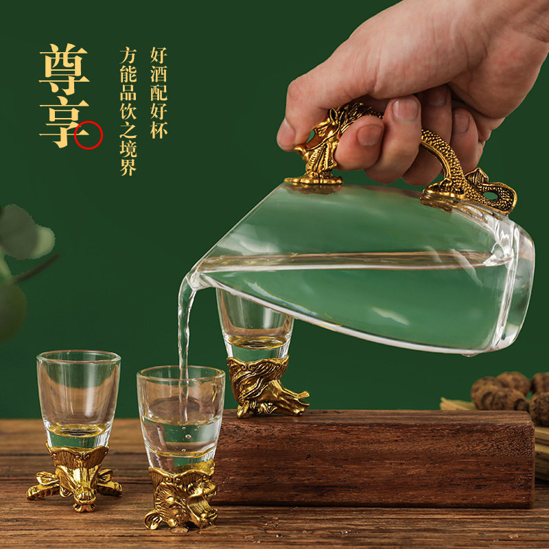 十二生肖白酒杯玻璃珐琅