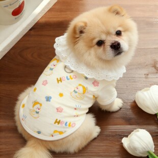 狗狗衣服春装2026新款松狮犬可牵引透气防掉毛轻薄薄款外出小狗