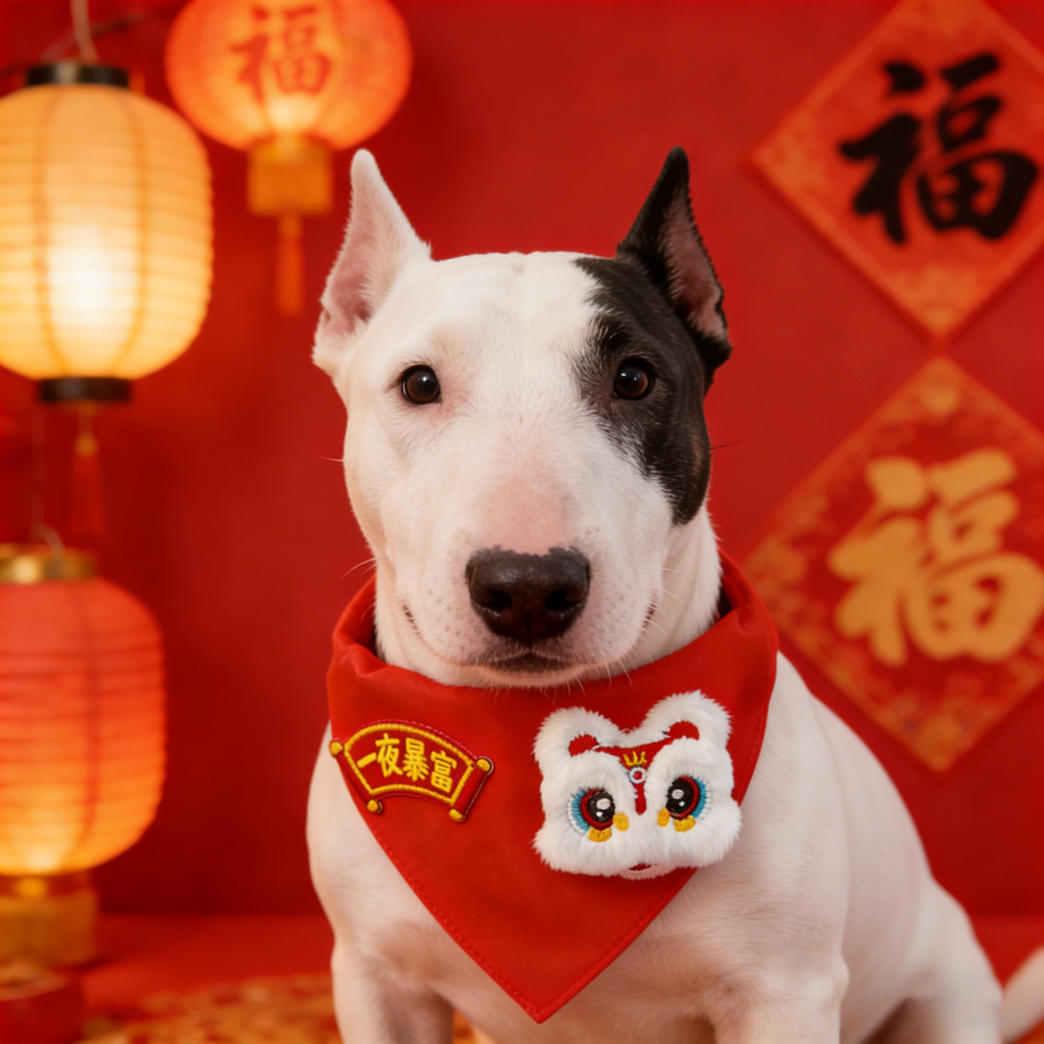 牛头梗专用狗狗新年围脖口水巾宠物春节喜庆装扮小狗可爱围巾马年,宠物/宠物食品及用品,围巾/口水巾,淘宝优惠券,粉丝福利购,淘宝优惠卷