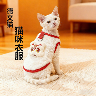 德文猫咪衣服2025新款 绒衣 冬天宠物可爱秋冬加厚加绒棉衣冬装