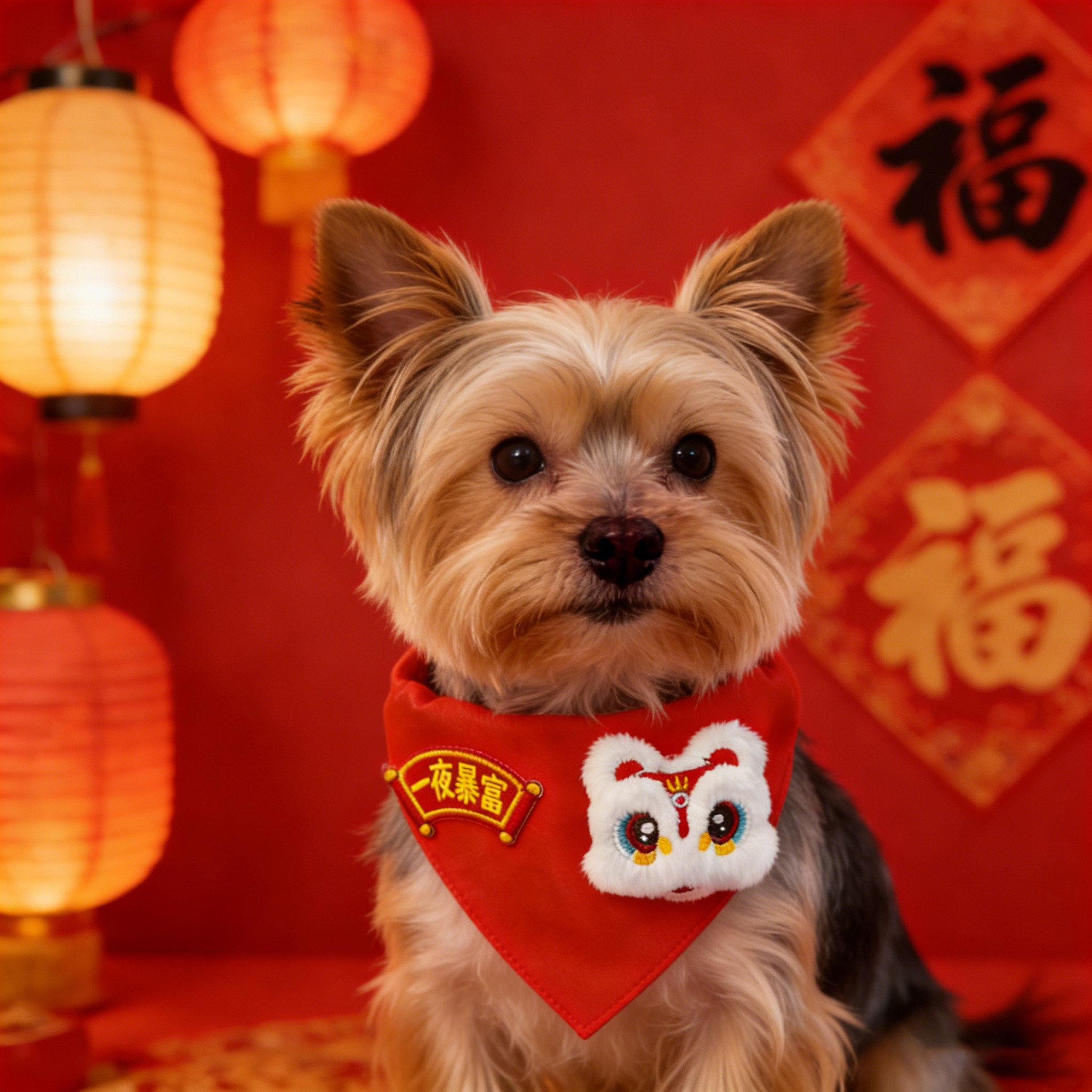 约克夏专用狗狗新年围脖口水巾宠物红色围巾喜庆围兜配饰装饰春节,宠物/宠物食品及用品,围巾/口水巾,淘宝优惠券,粉丝福利购,淘宝优惠卷