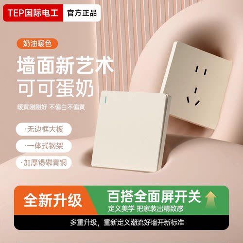 国际电工可可蛋奶一开单控开关