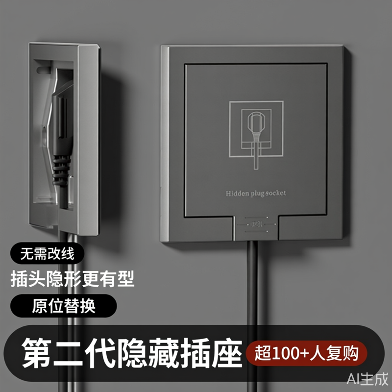 国际电工86型隐藏插座嵌入式内嵌冰箱专用墙壁翻盖暗装电源插座,电子/电工,电源插座,淘宝优惠券,粉丝福利购,淘宝优惠卷