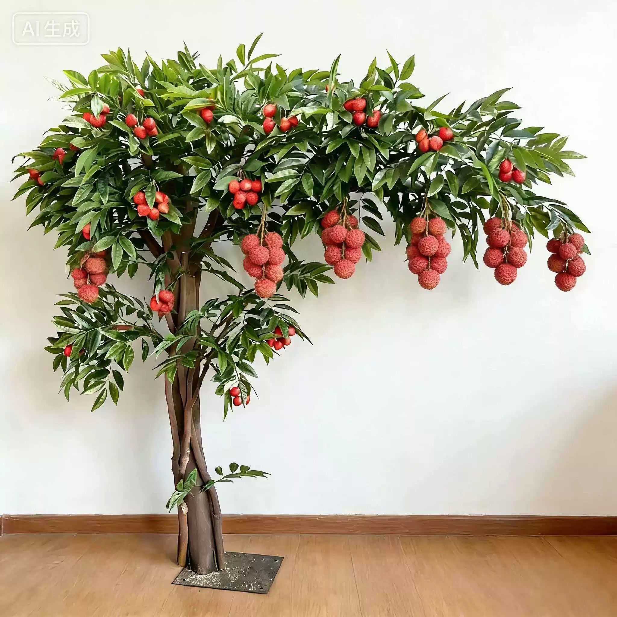 仿真荔枝树苹果榴莲柚子芒果水假树大型道具酒店婚庆装饰户外许愿