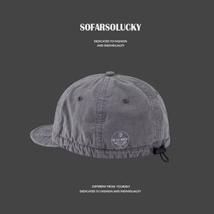 city 复古阿美咔叽短檐鸭舌帽男女百搭街头棒球帽子 boy美式