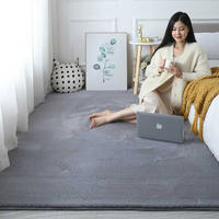 Ins-style thickened faux rabbit fur carpet, living room coffee table carpet, long velvet girl's bedroom, fully spread along the bedside tatami floor mat thumbnail 3