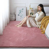 Ins-style thickened faux rabbit fur carpet, living room coffee table carpet, long velvet girl's bedroom, fully spread along the bedside tatami floor mat thumbnail 2