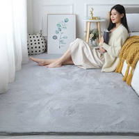 Ins-style thickened faux rabbit fur carpet, living room coffee table carpet, long velvet girl's bedroom, fully spread along the bedside tatami floor mat thumbnail 4