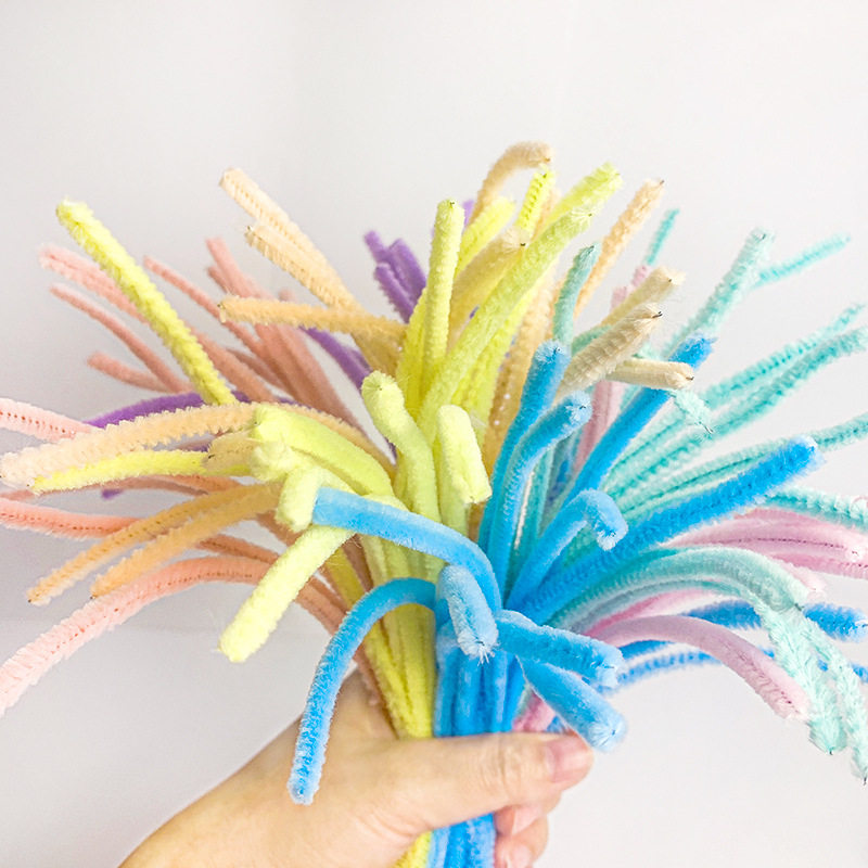 儿童手工毛根扭扭棒幼儿园毛毛条学生创意制作材料益智玩具毛绒条